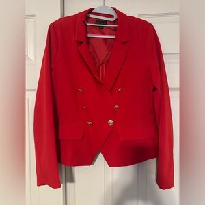 BOLD elements true red blazer.   12